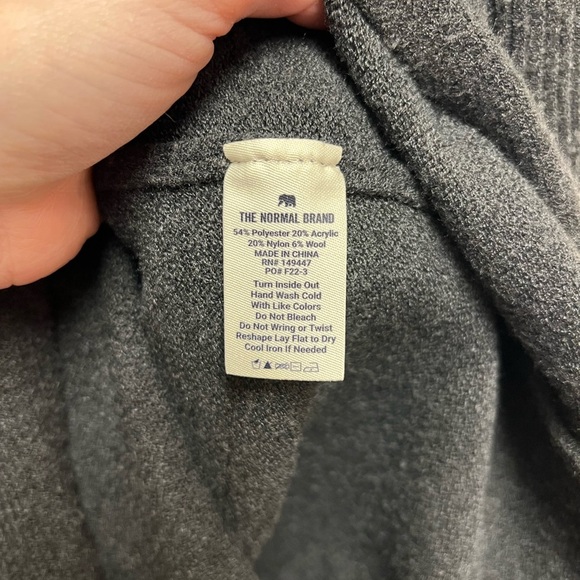 The Normal Brand Charcoal Long Sleeve Dress - Picture 4 of 7